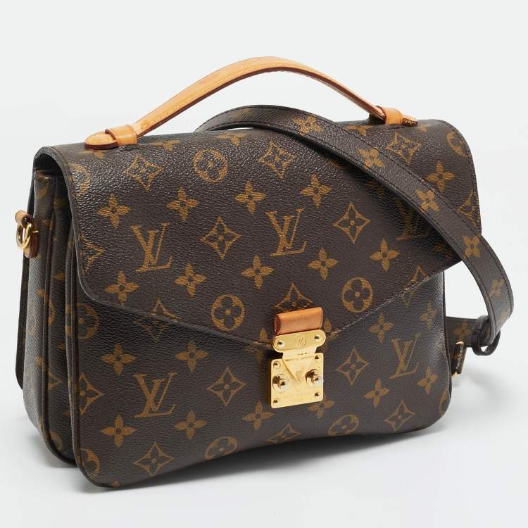 Pre Owned Louis Vuitton Monogram Canvas Pochette Metis Bag
