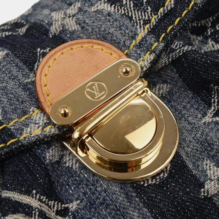 مملوكة مسبقًا Louis Vuitton Blue Monogram Denim Mini Pleaty Raye Handbag