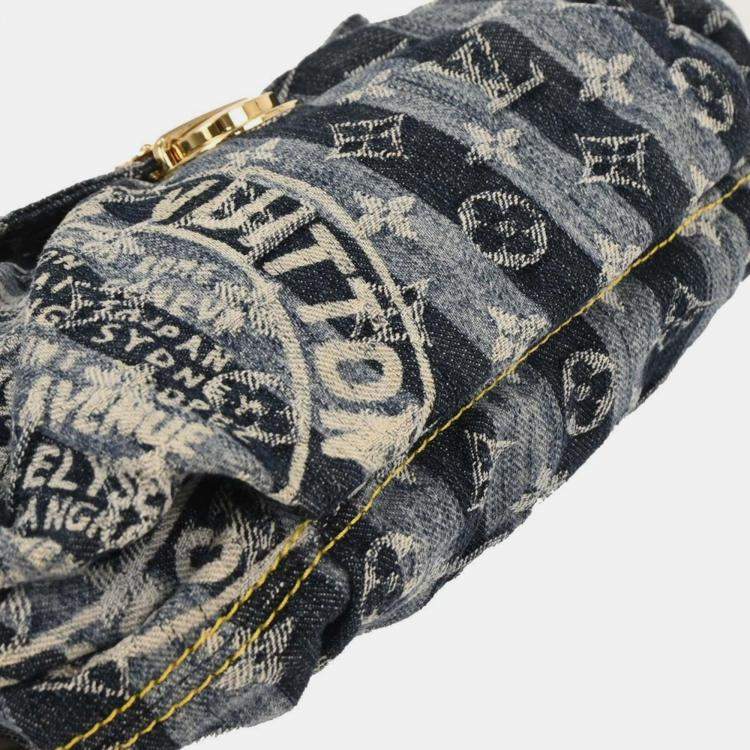 مملوكة مسبقًا Louis Vuitton Blue Monogram Denim Mini Pleaty Raye Handbag