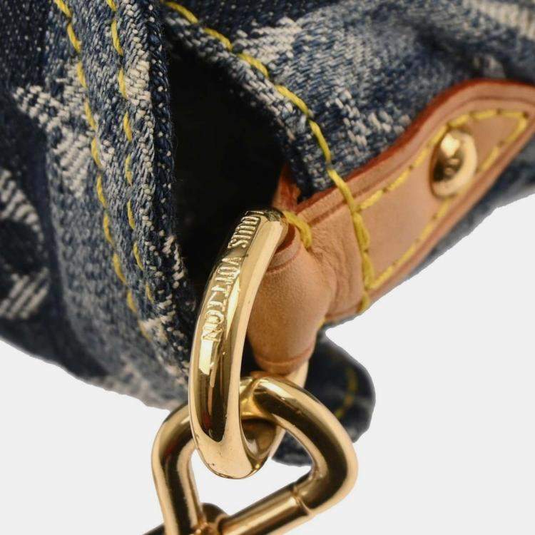مملوكة مسبقًا Louis Vuitton Blue Monogram Denim Mini Pleaty Raye Handbag