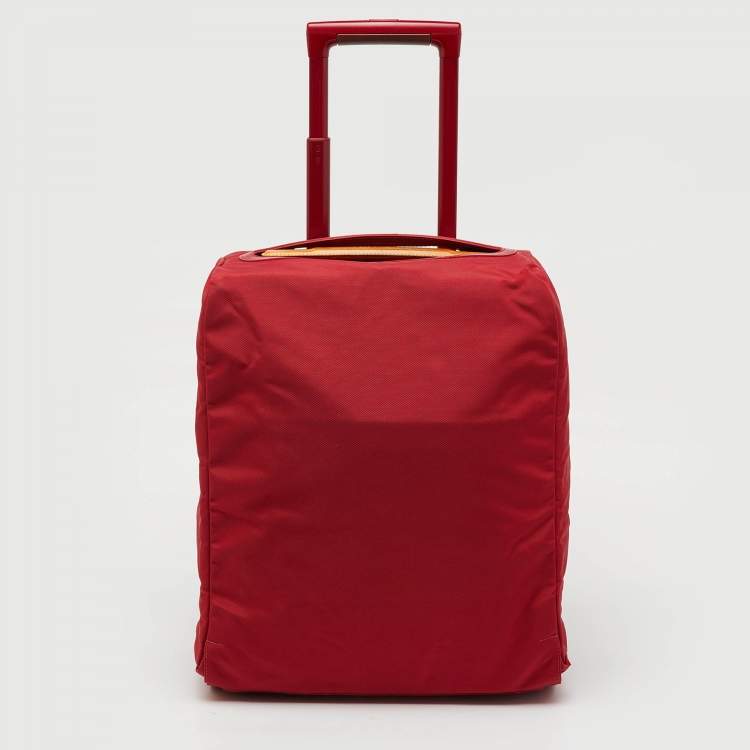 Pre Owned Louis Vuitton Rouge Grenadine Monogram Vernis Pegase 45 Trolley Luggage