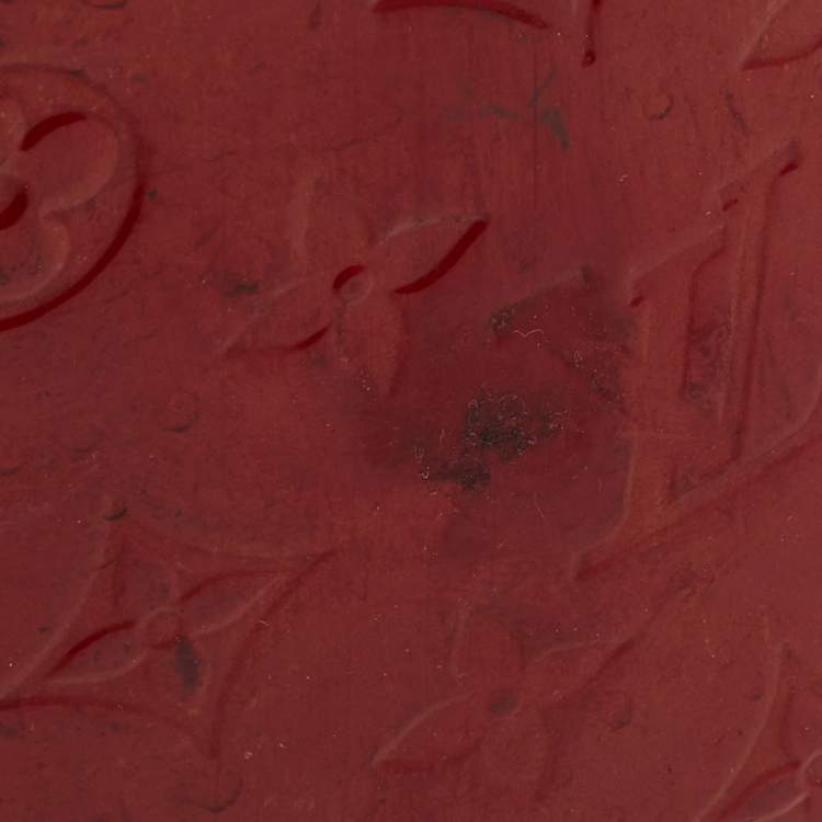 Pre Owned Louis Vuitton Rouge Grenadine Monogram Vernis Pegase 45 Trolley Luggage