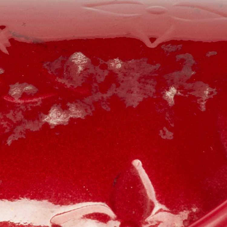 Pre Owned Louis Vuitton Rouge Grenadine Monogram Vernis Pegase 45 Trolley Luggage