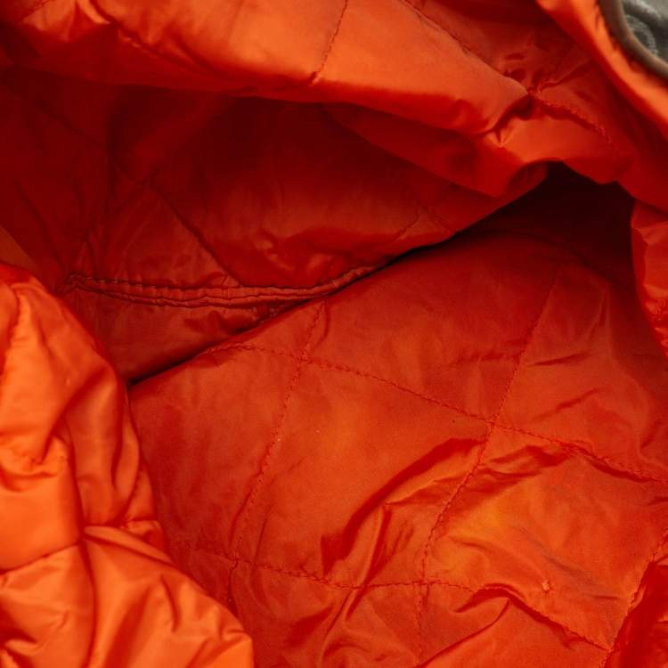 Pre Owned Louis Vuitton Grey/Khaki Monogram Jacquard Fabric and Leather Limited Edition Aviator Bag