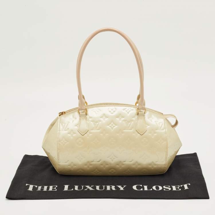 Pre Owned Louis Vuitton Perle Monogram Vernis Sherwood PM Bag