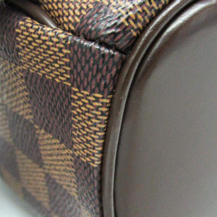 Pre Owned Louis Vuitton Sarria Horizontal Brown Damier Ebene Canvas Top Handle Bag