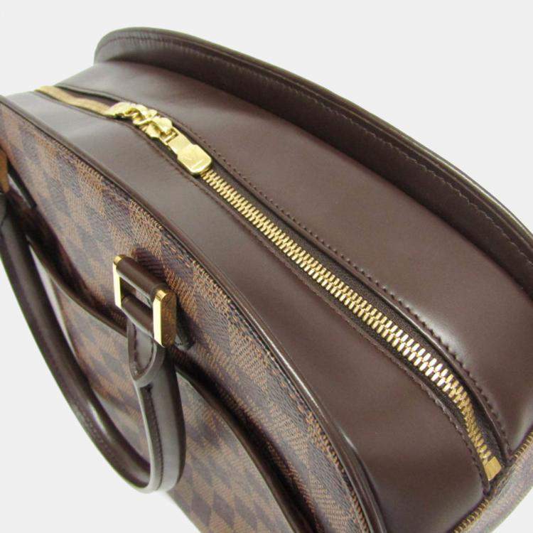 Pre Owned Louis Vuitton Sarria Horizontal Brown Damier Ebene Canvas Top Handle Bag