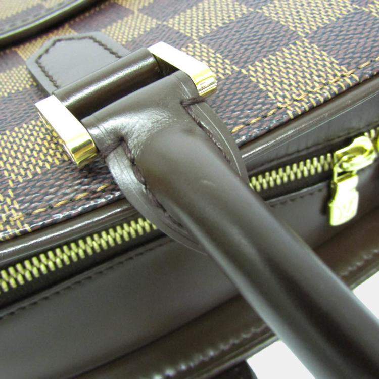 Pre Owned Louis Vuitton Sarria Horizontal Brown Damier Ebene Canvas Top Handle Bag