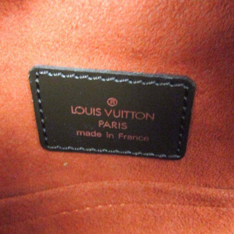 Pre Owned Louis Vuitton Sarria Horizontal Brown Damier Ebene Canvas Top Handle Bag