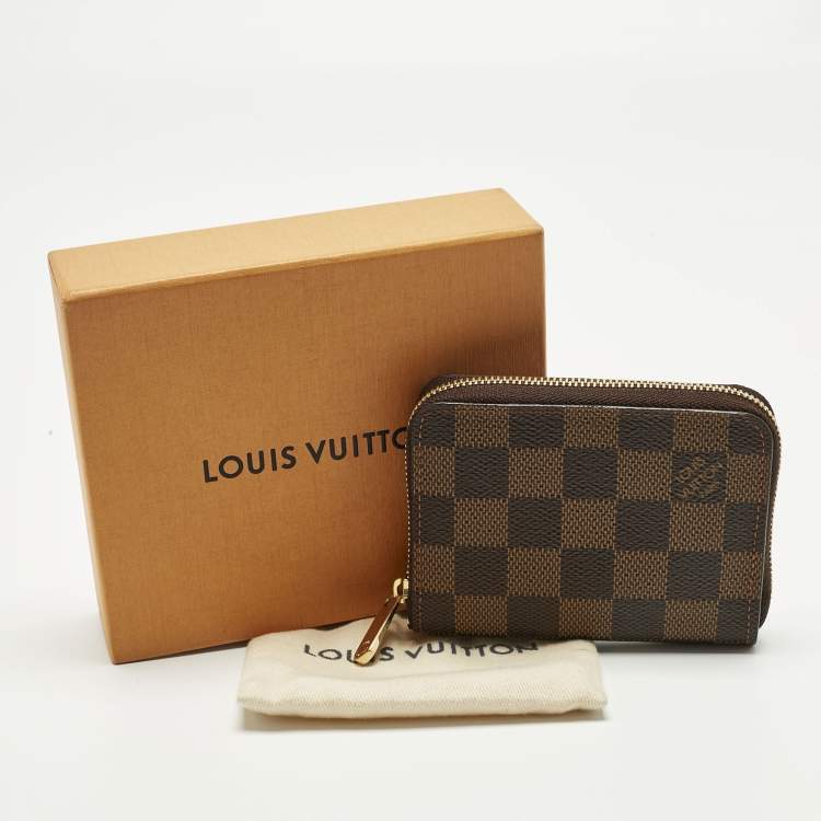 Pre Owned Louis Vuitton Damier Ebene Canvas Zippy Coin Purse