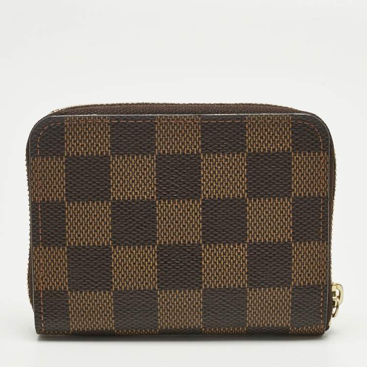 Pre Owned Louis Vuitton Damier Ebene Canvas Zippy Coin Purse