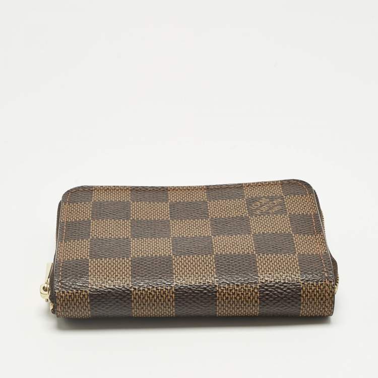 Pre Owned Louis Vuitton Damier Ebene Canvas Zippy Coin Purse