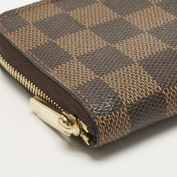 Pre Owned Louis Vuitton Damier Ebene Canvas Zippy Coin Purse