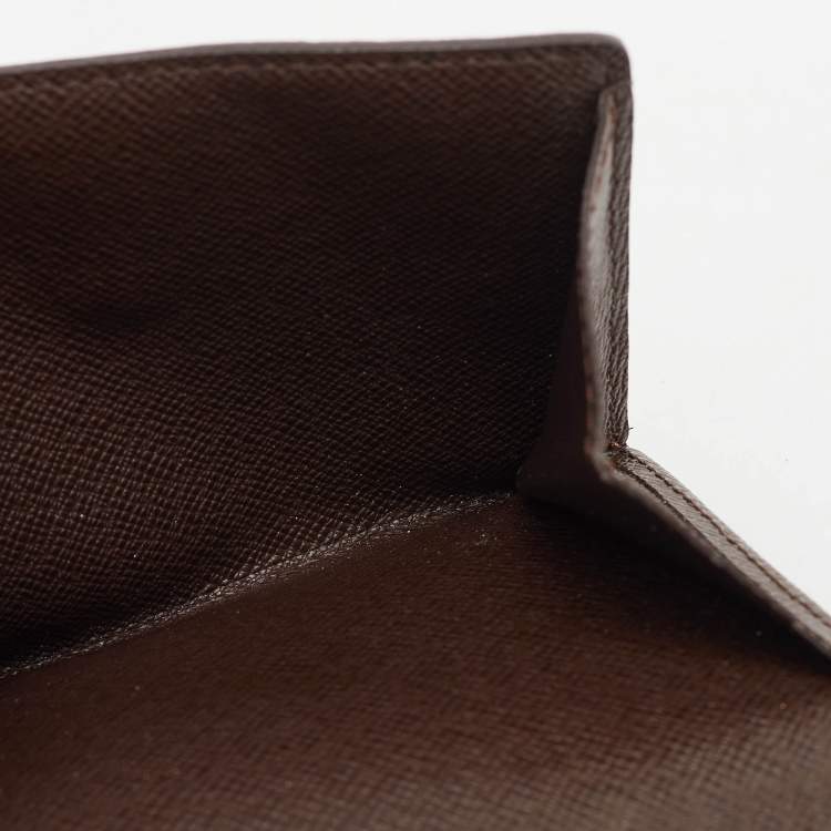 Pre Owned Louis Vuitton Damier Ebene Canvas Elise Wallet