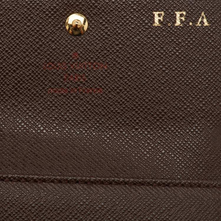 Pre Owned Louis Vuitton Damier Ebene Canvas Elise Wallet