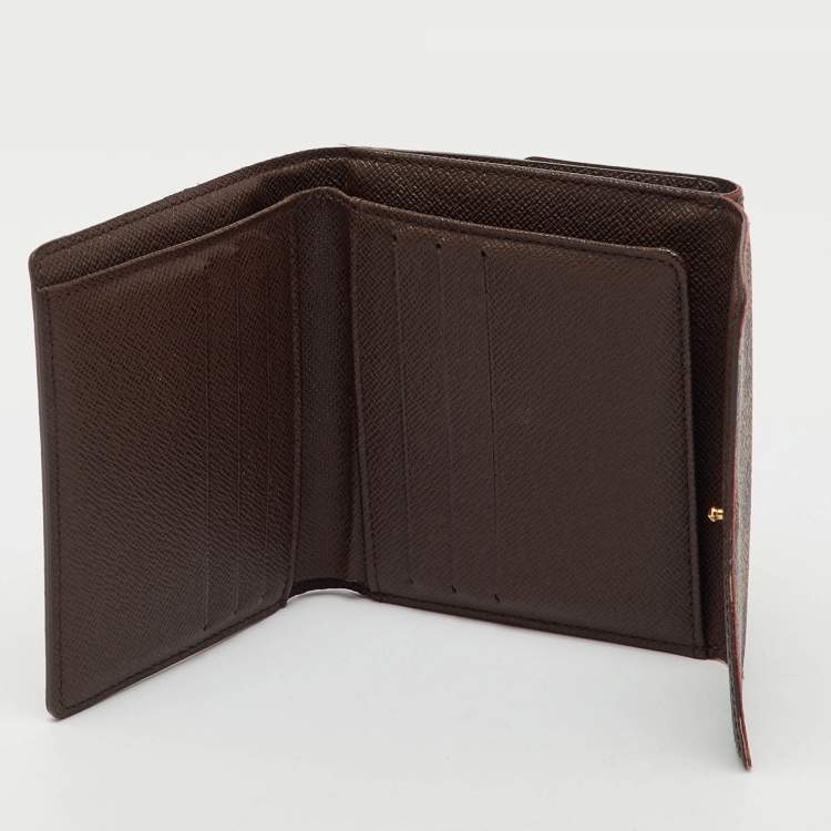 Pre Owned Louis Vuitton Damier Ebene Canvas Elise Wallet