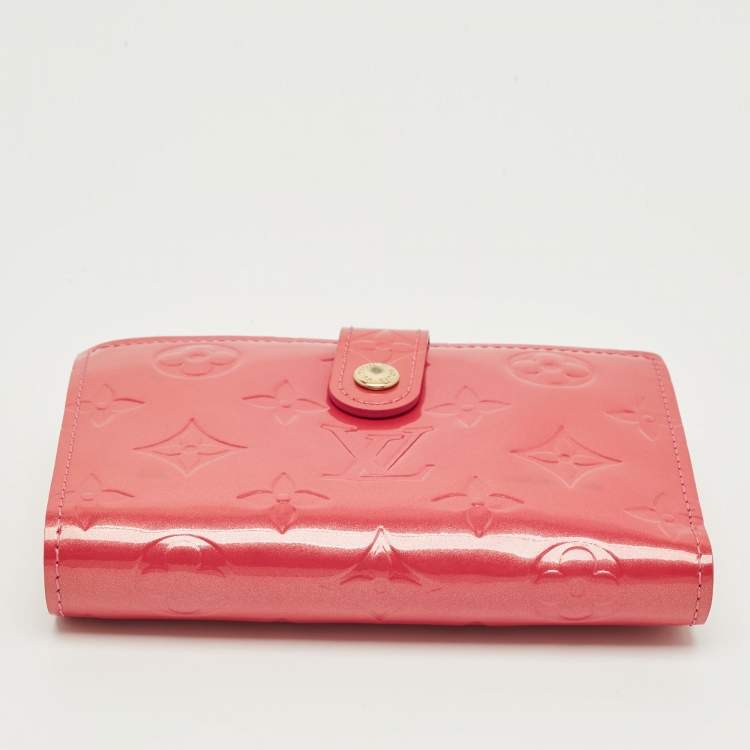 Pre Owned Louis Vuitton Framboise Monogram Vernis French Purse Wallet 