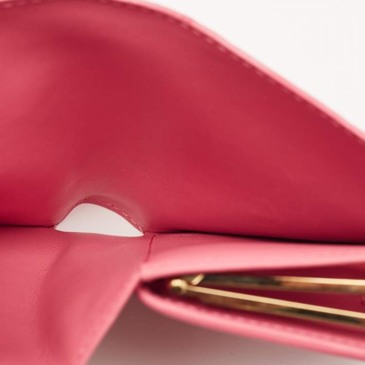 Pre Owned Louis Vuitton Framboise Monogram Vernis French Purse Wallet 