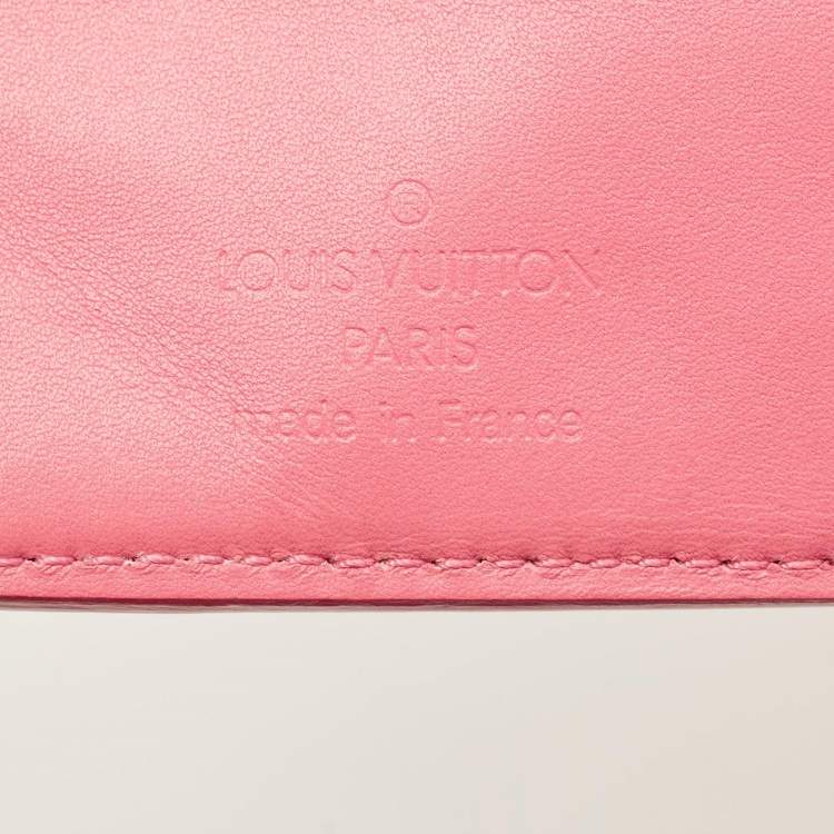 Pre Owned Louis Vuitton Framboise Monogram Vernis French Purse Wallet 