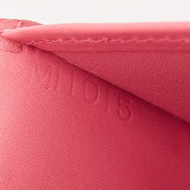 Pre Owned Louis Vuitton Framboise Monogram Vernis French Purse Wallet 