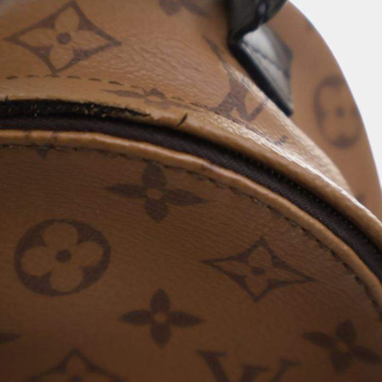 Pre Owned Louis Vuitton Palm Springs Mini Brown, Tan Monogram Coated Canvas Mini Backpack