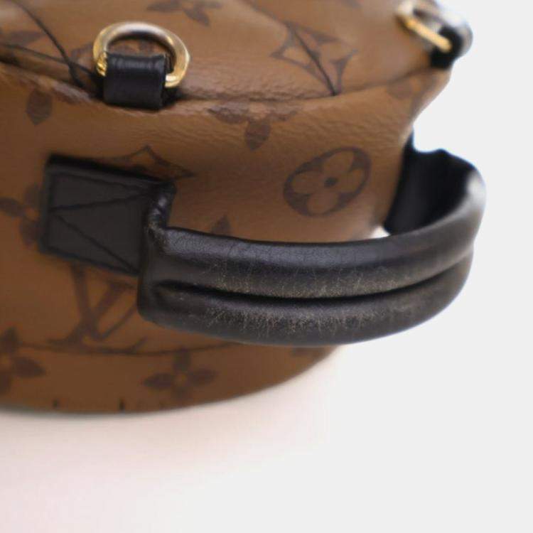 Pre Owned Louis Vuitton Palm Springs Mini Brown, Tan Monogram Coated Canvas Mini Backpack