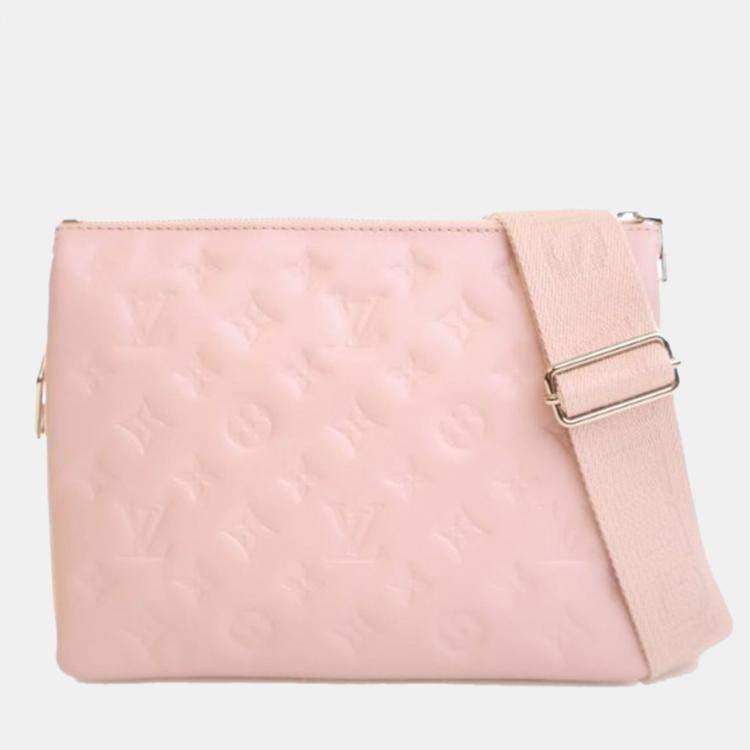 Pre Owned Louis Vuitton Coussin PM Monogram Embossed Lambskin Leather Shoulder Bag