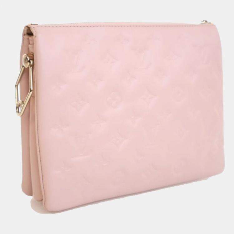 Pre Owned Louis Vuitton Coussin PM Monogram Embossed Lambskin Leather Shoulder Bag