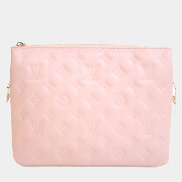 Pre Owned Louis Vuitton Coussin PM Monogram Embossed Lambskin Leather Shoulder Bag