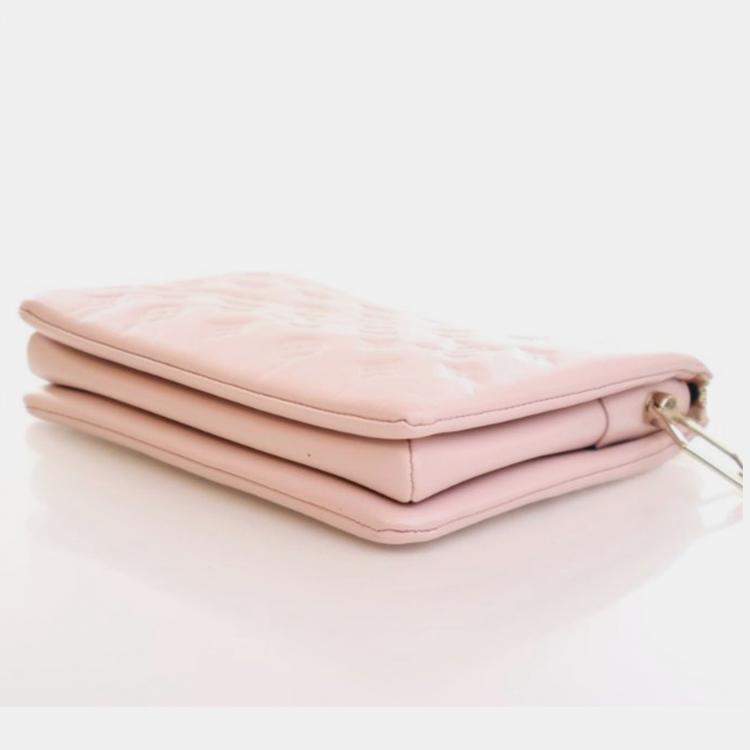 Pre Owned Louis Vuitton Coussin PM Monogram Embossed Lambskin Leather Shoulder Bag