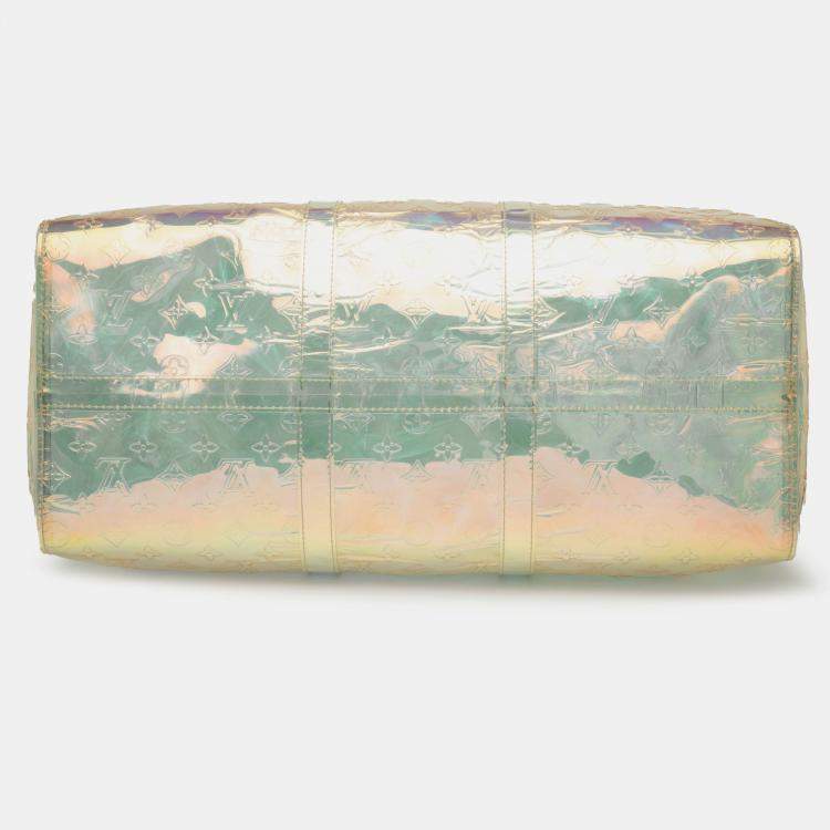 Pre Owned Louis Vuitton Monogram Prism Keepall Bandouliere 50 Multicolor PVC Coated Canvas Duffel Bag