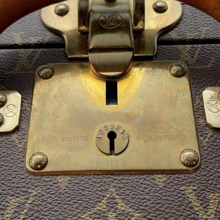 Pre Owned Louis Vuitton Monogram Visten Trunk 70 Brown Monogram Canvas Travel Bag