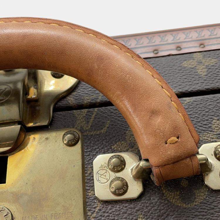 Pre Owned Louis Vuitton Monogram Visten Trunk 70 Brown Monogram Canvas Travel Bag