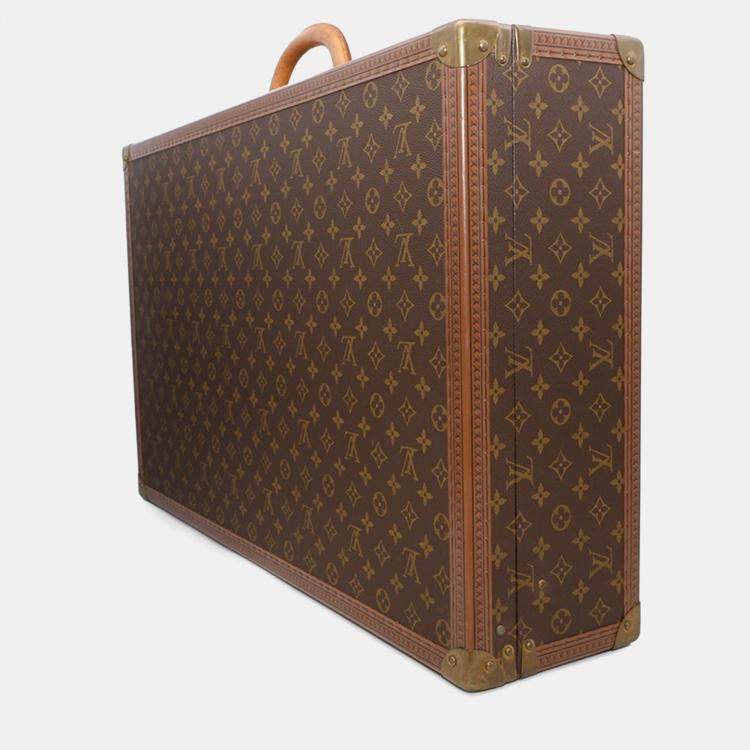 Pre Owned Louis Vuitton Monogram Visten Trunk 70 Brown Monogram Canvas Travel Bag