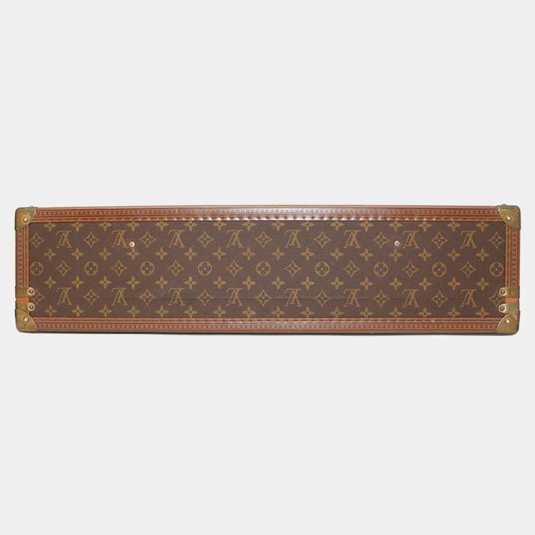 Pre Owned Louis Vuitton Monogram Visten Trunk 70 Brown Monogram Canvas Travel Bag