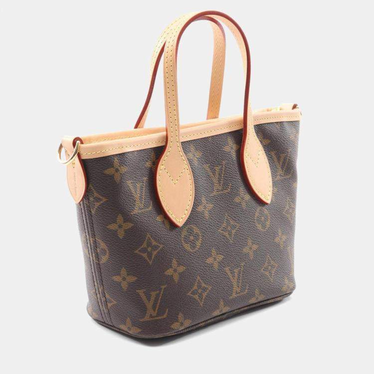 Pre Owned Louis Vuitton Neverfull BB Brown Monogram Coated Canvas and Leather Mini Bag