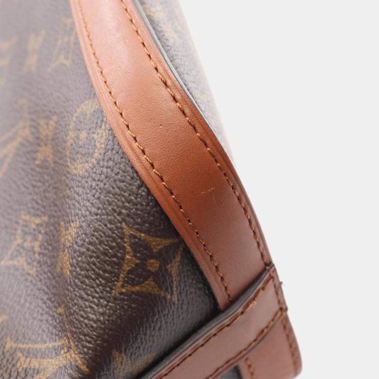 Pre Owned Louis Vuitton Dauphine Brown Monogram Reverse Coated Canvas, Leather Backpack