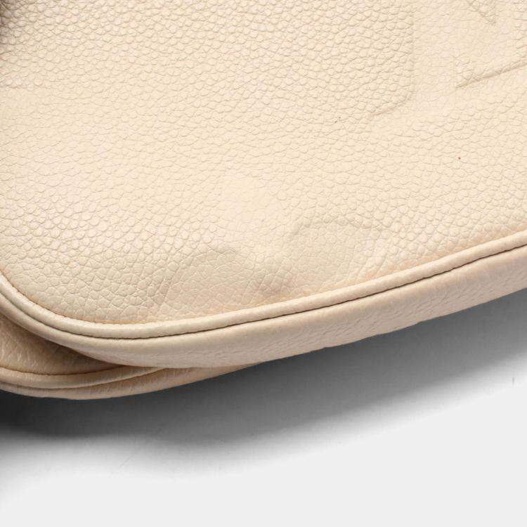 Pre Owned Louis Vuitton Multi Pochette Accessoires Cream Monogram Empreinte Leather Shoulder Bag