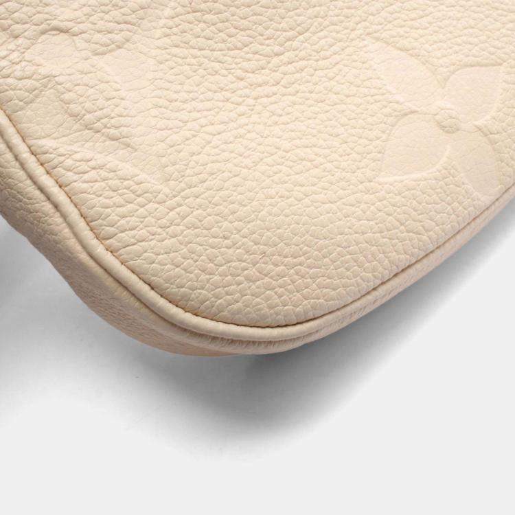Pre Owned Louis Vuitton Multi Pochette Accessoires Cream Monogram Empreinte Leather Shoulder Bag