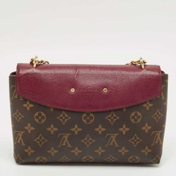 Pre Owned Louis Vuitton Bordeaux Monogram Canvas Saint Placide Bag