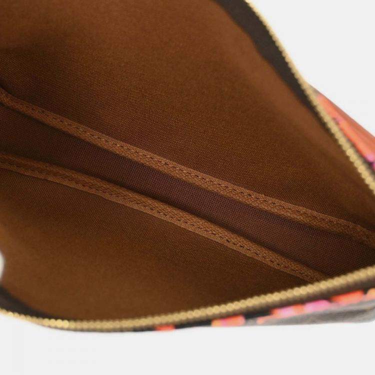 Pre Owned Louis Vuitton Pochette Accessoires Pink Monogram Canvas Clutch Bag