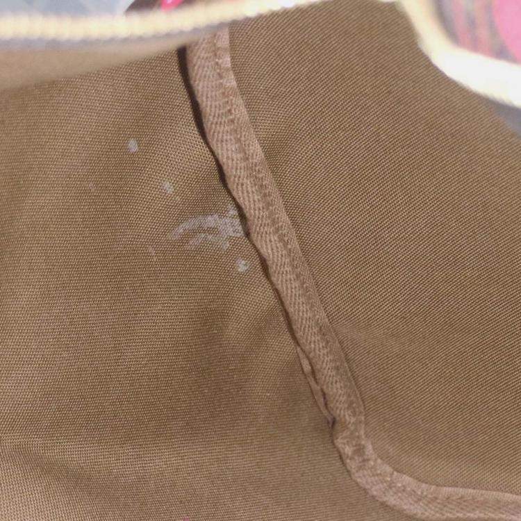 Pre Owned Louis Vuitton Keepall 45 Brown Red Monogram Canvas Duffle Bag