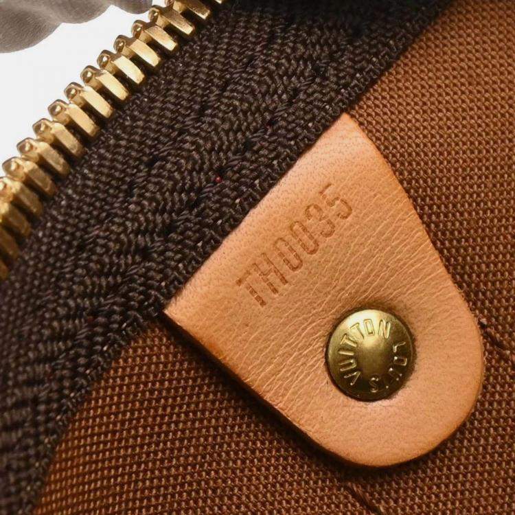 Pre Owned Louis Vuitton Keepall 45 Brown Red Monogram Canvas Duffle Bag