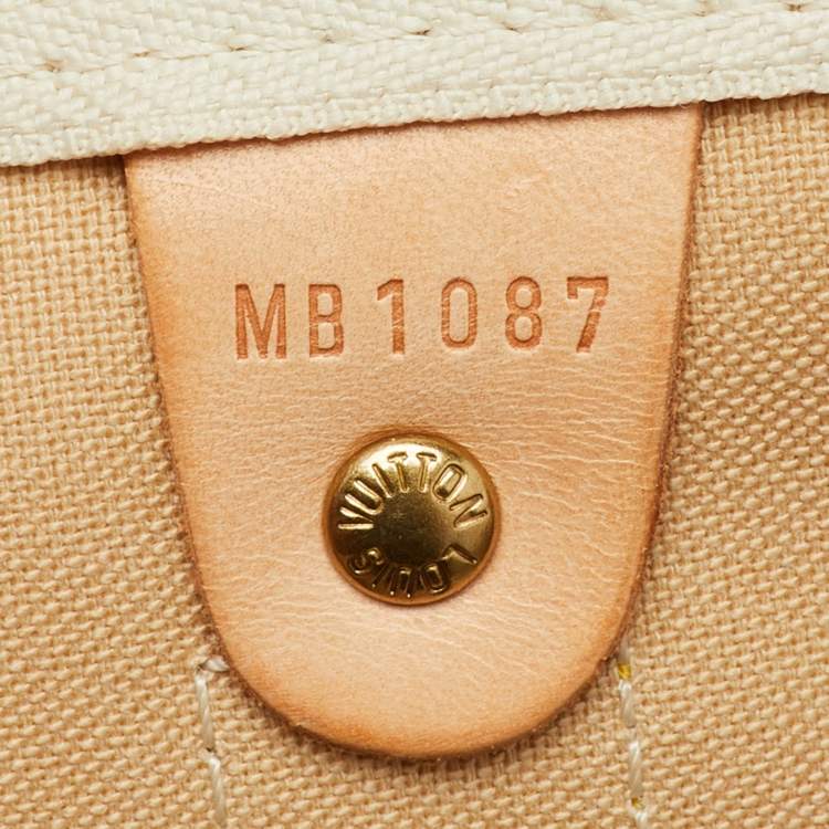 Pre Owned Louis Vuitton Damier Azur Canvas Keepall Bandoulière 55 Bag