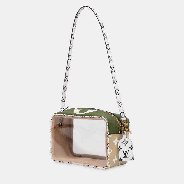 Pre Owned Louis Vuitton Monogram Giant Jungle Beach Coated Canvas Clutch Bag