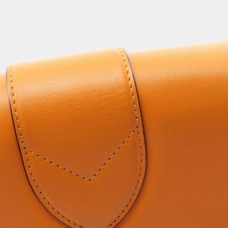 Pre Owned Louis Vuitton Pont 9 Orange Leather Crossbody Bag