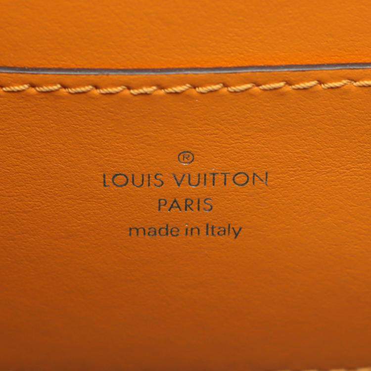 Pre Owned Louis Vuitton Pont 9 Orange Leather Crossbody Bag