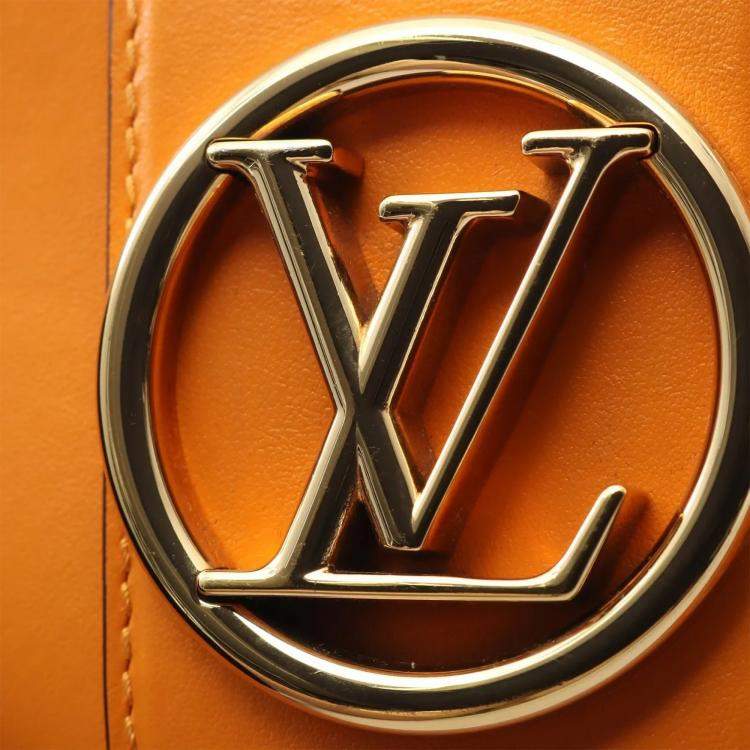 Pre Owned Louis Vuitton Pont 9 Orange Leather Crossbody Bag