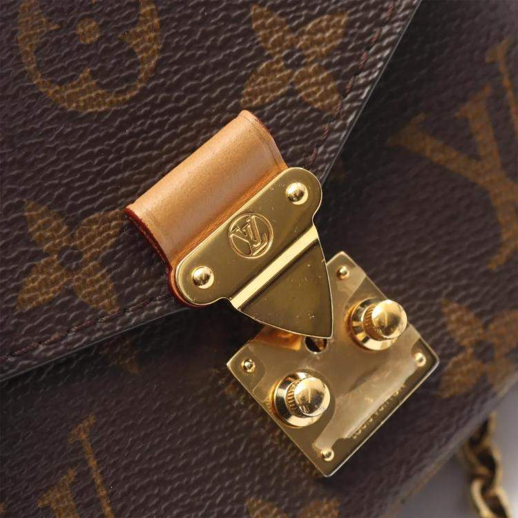 Pre Owned Louis Vuitton Metis Brown Monogram Canvas Shoulder Bag