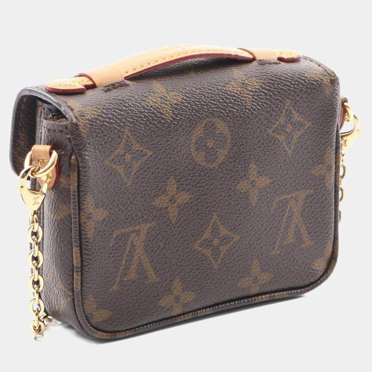 Pre Owned Louis Vuitton Metis Brown Monogram Canvas Shoulder Bag